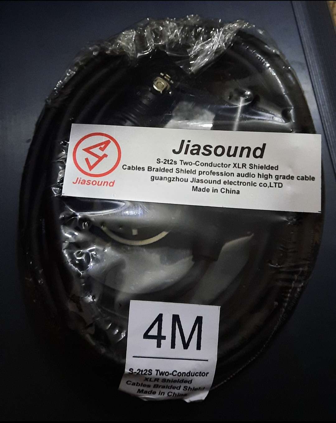 Jiasound XLR Cable Microphone Cable Oxygen Free XLR Male – XLR Female – 4 Meter