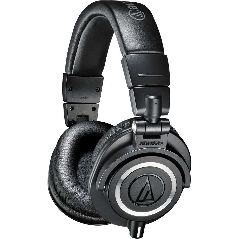Audio-Technica ATH-M50X Closed Back Monitor Headphones -Black