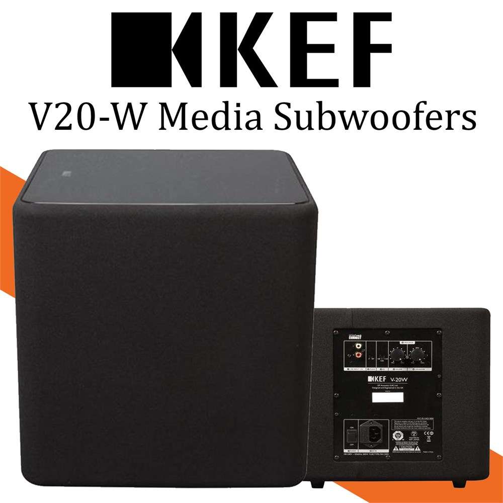 Kef V-20W Powered Wireless Subwoofer (Black Finish) - Image 4