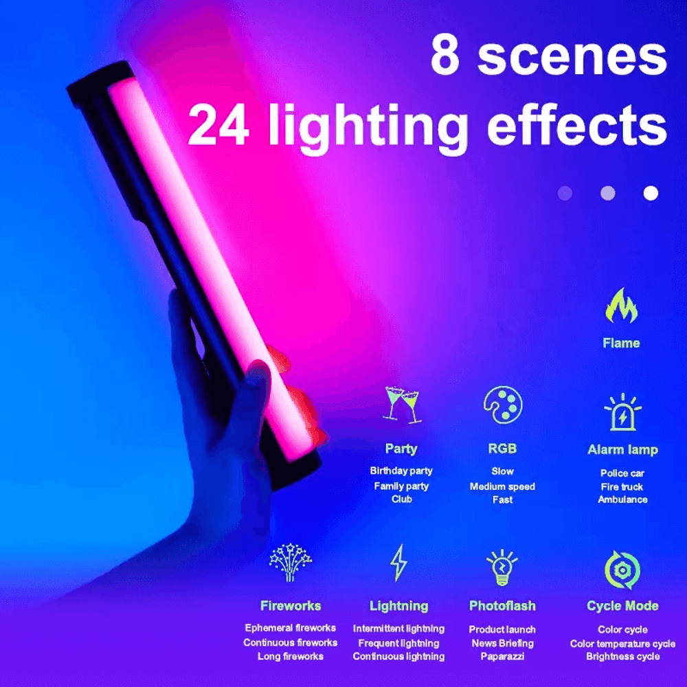 Mamen B02-RGB Handheld light RGB Stick for Content Creators