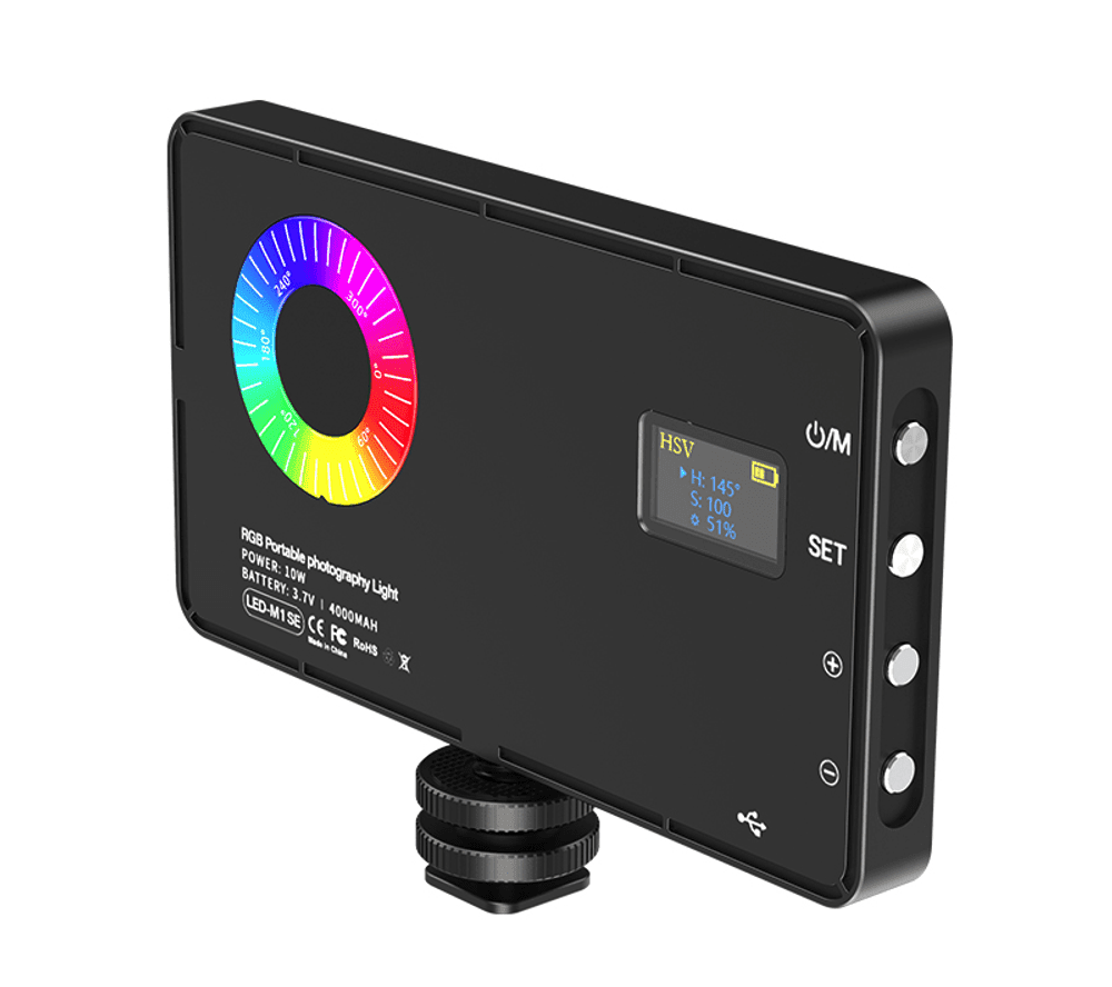 MAMEN M1SE 8500K RGB LED Light 4000mAh For Camera Phone Selfie Portable Pocket Mini Photography Lights Vlog For Video Live