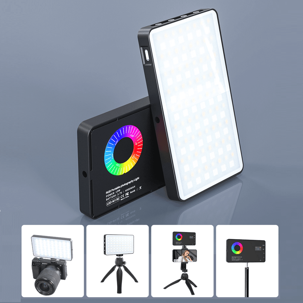 MAMEN M1SE 8500K RGB LED Light 4000mAh For Camera Phone Selfie Portable Pocket Mini Photography Lights Vlog For Video Live